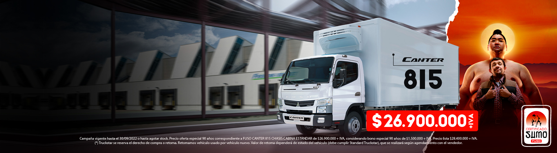 Camion Canter 815, recorriendo calles en la ciudad