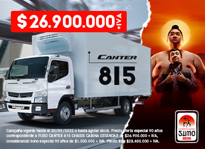 Camion Canter 815, recorriendo calles en la ciudad